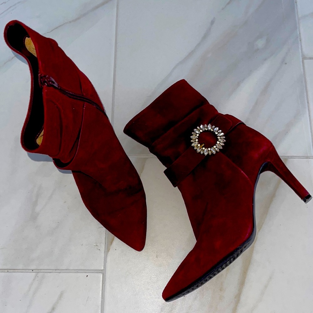 MK Red Velvet Booties 👠